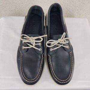 Sperry Top-Sider Boat Shoes Mens 13 M Leather Navy Deck Moccasin Loafer